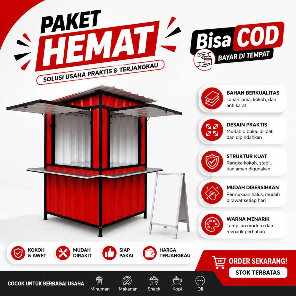 Sewa Gerobak Paket Hemat untuk jualan minuman dan makanan
